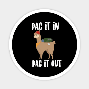 Pac It In Pac It Out Alpaca Magnet